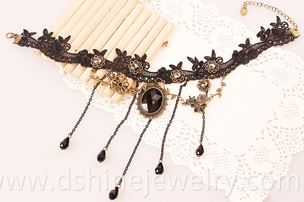 Long Tassels Lace Necklace